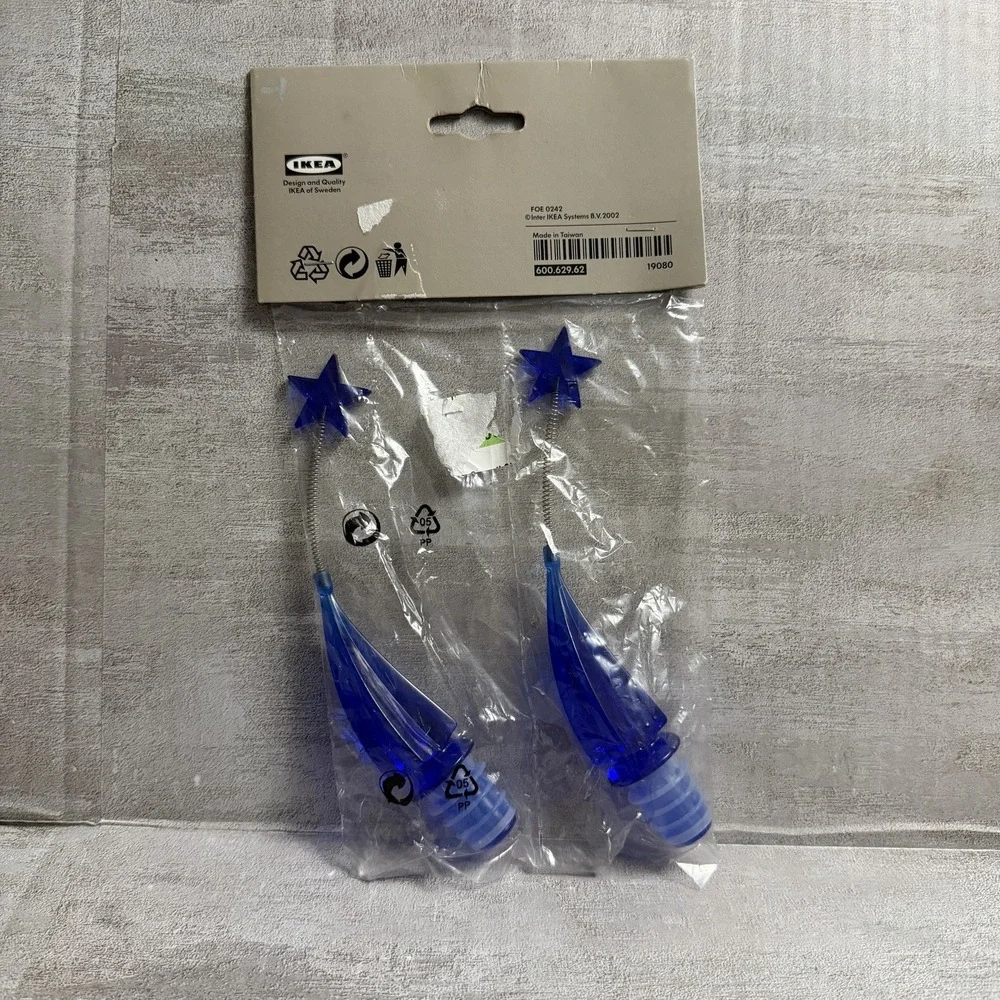 Ikea Vintage Bottle Stopper Blue Star‎ Christmas 